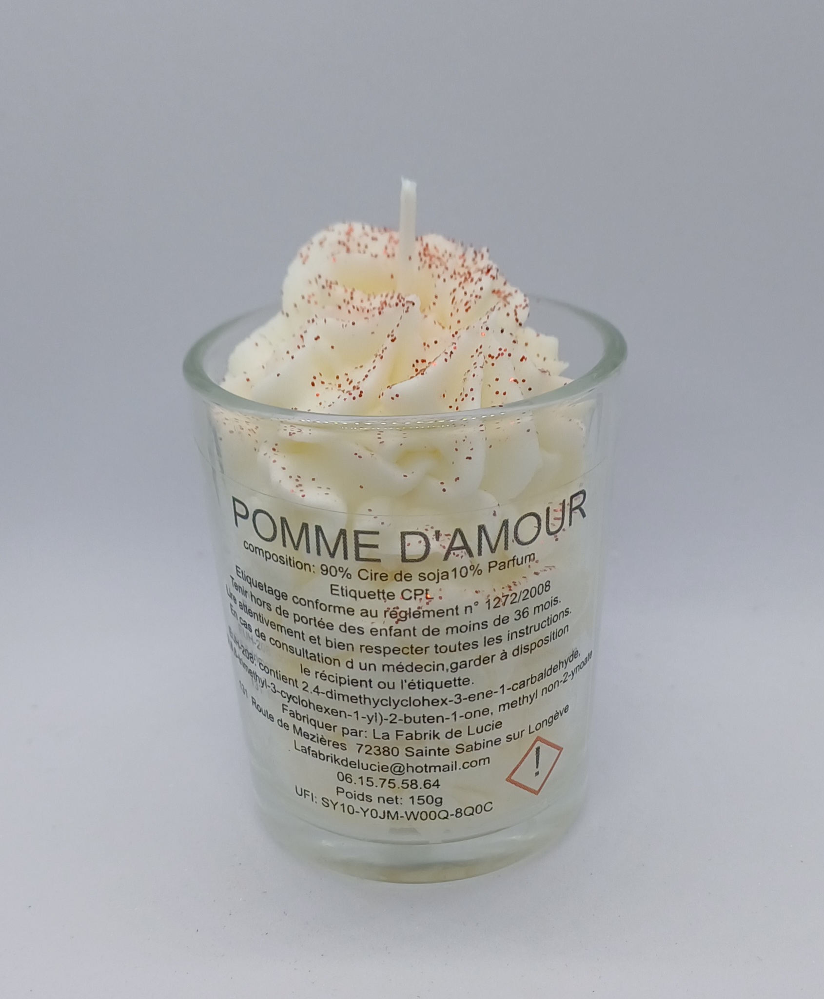 Petite bougie gourmande Pomme d'amour