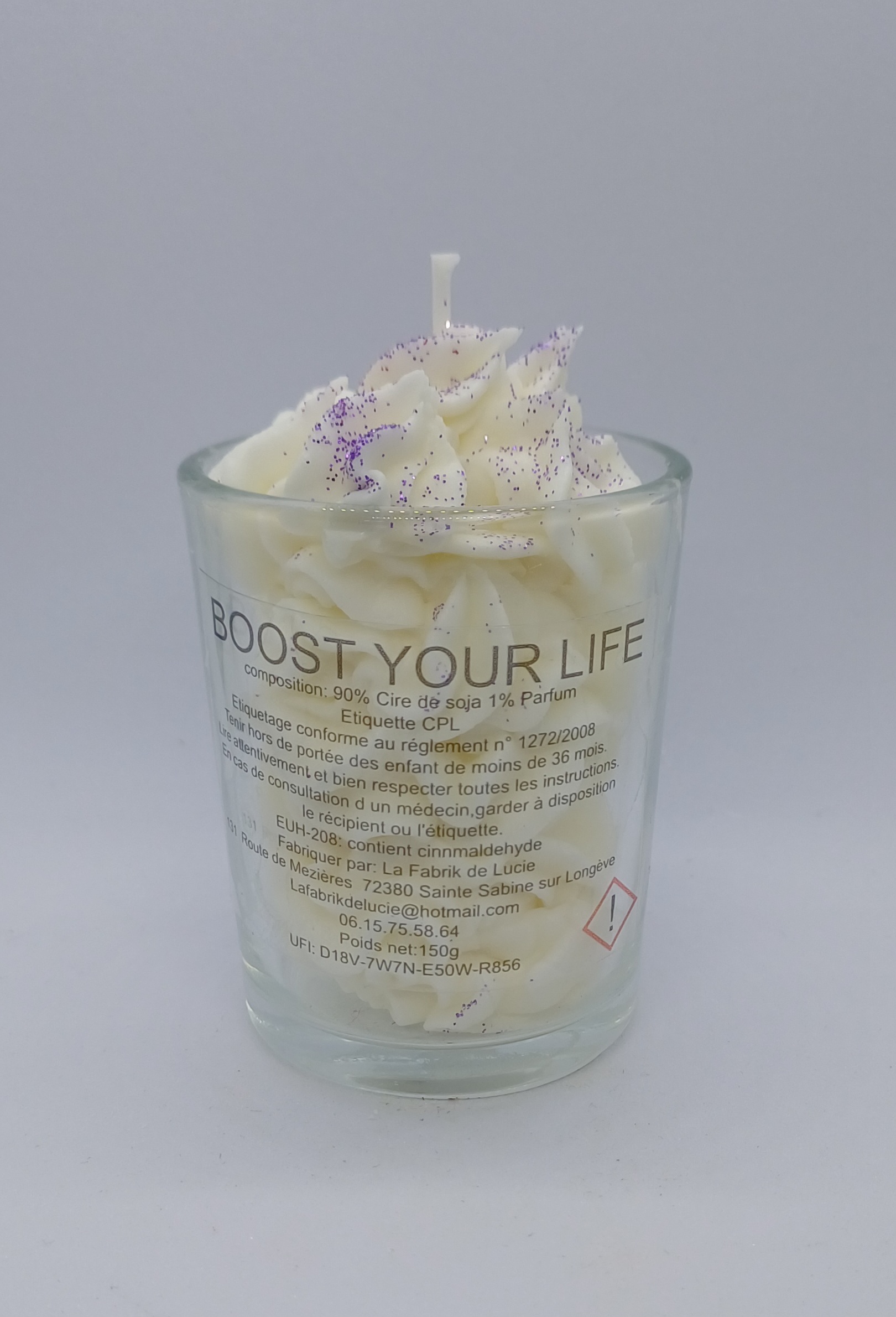 Petite bougie gourmande fleur Boost your Life (Bonbon)