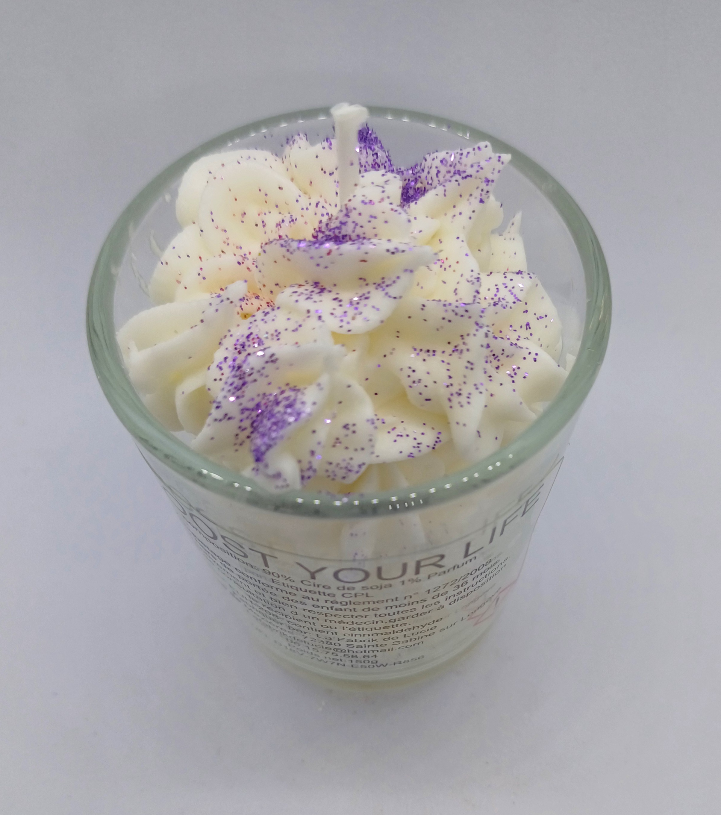 Petite bougie gourmande fleur Boost your Life (Bonbon)