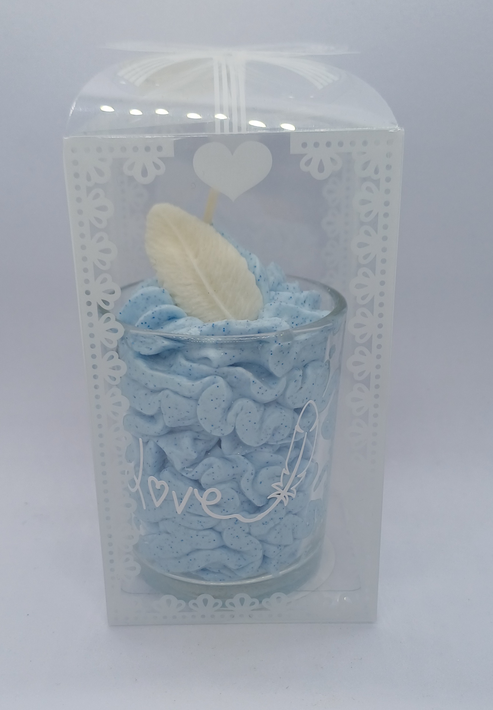 Petite bougie gourmande Linge propre plume