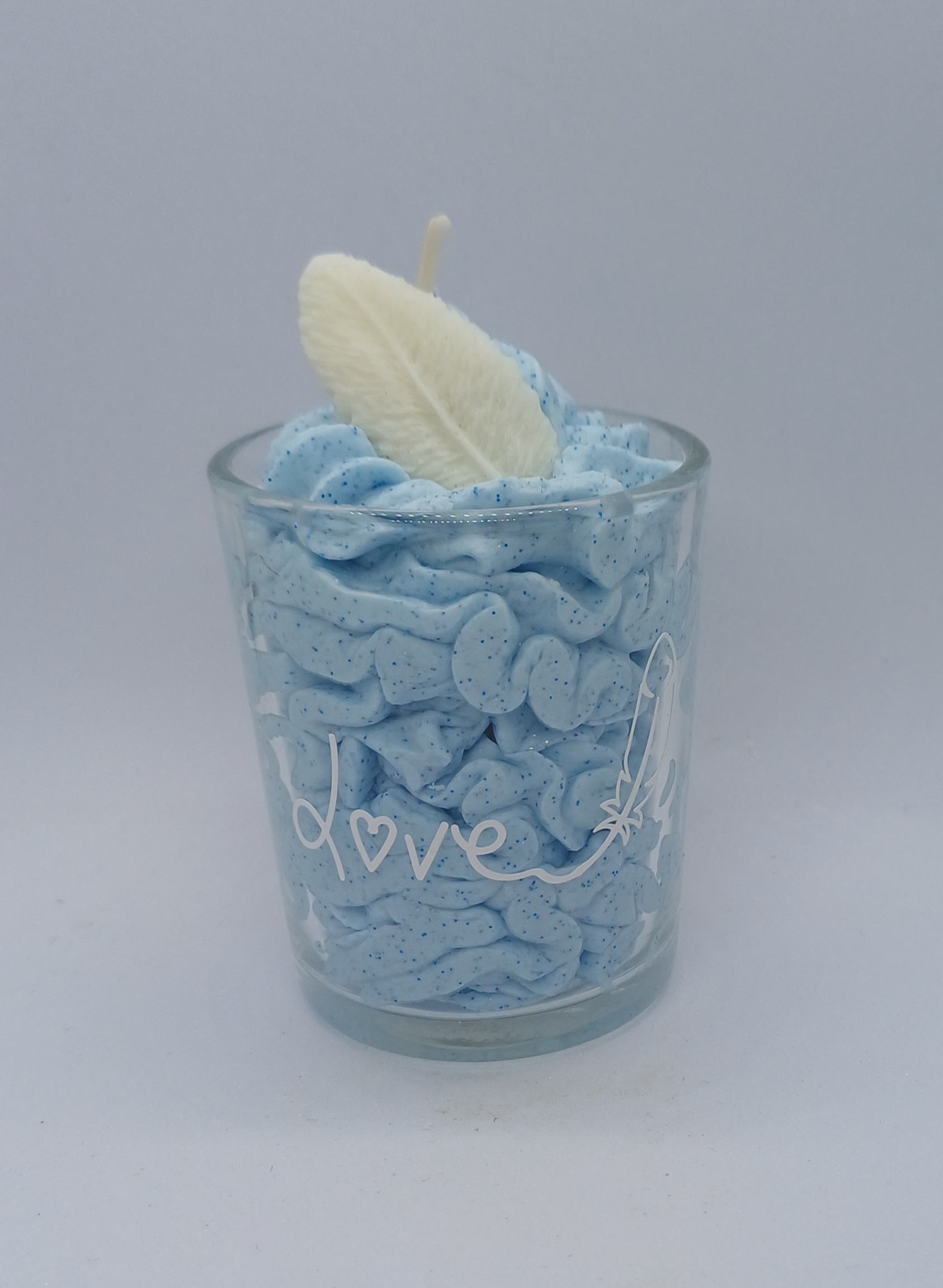 Petite bougie gourmande Linge propre plume