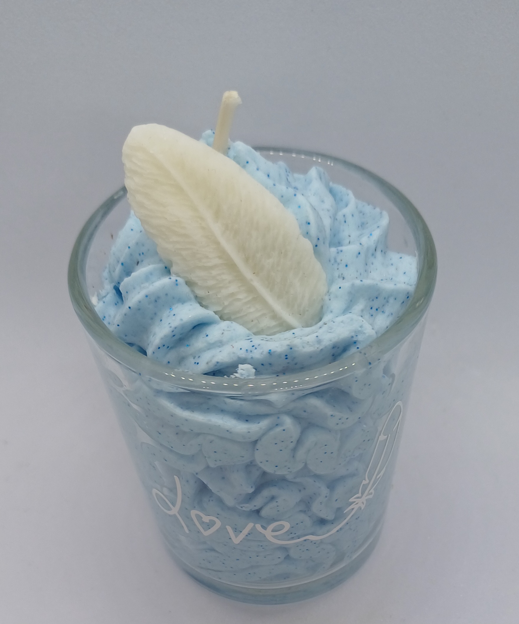 Petite bougie gourmande Linge propre plume