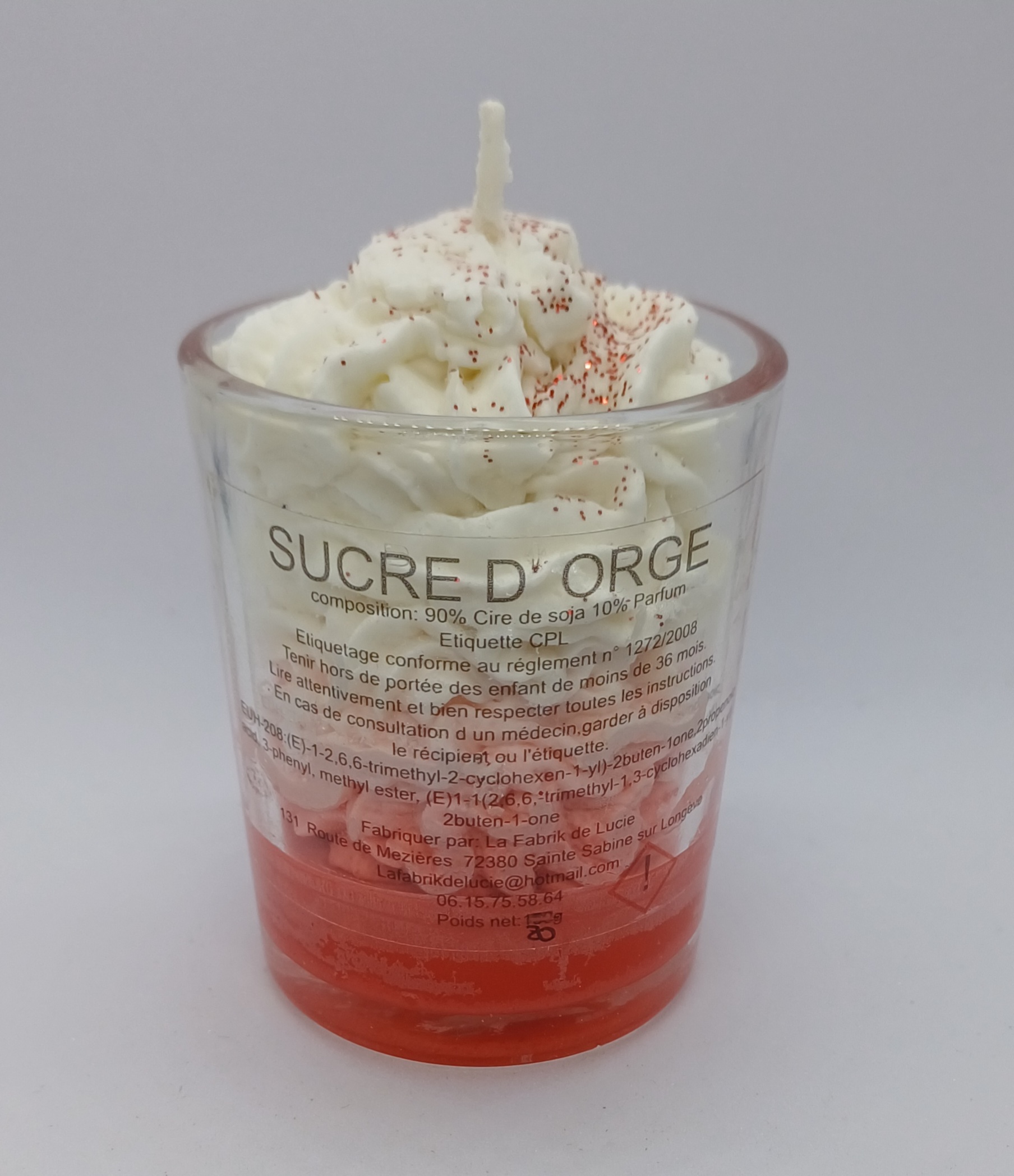 Petite bougie gourmande sucre d'orge