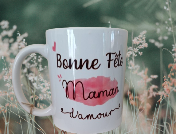 Tasse de fête des mères "bonne fête maman d'amour"