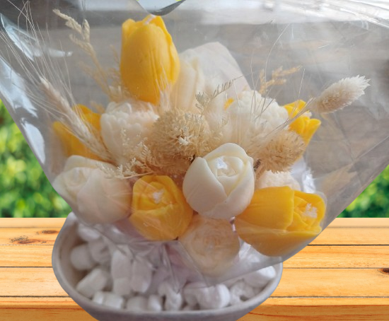 Bouquet de fleurs bougies parfumées "Fleurs des iles"
