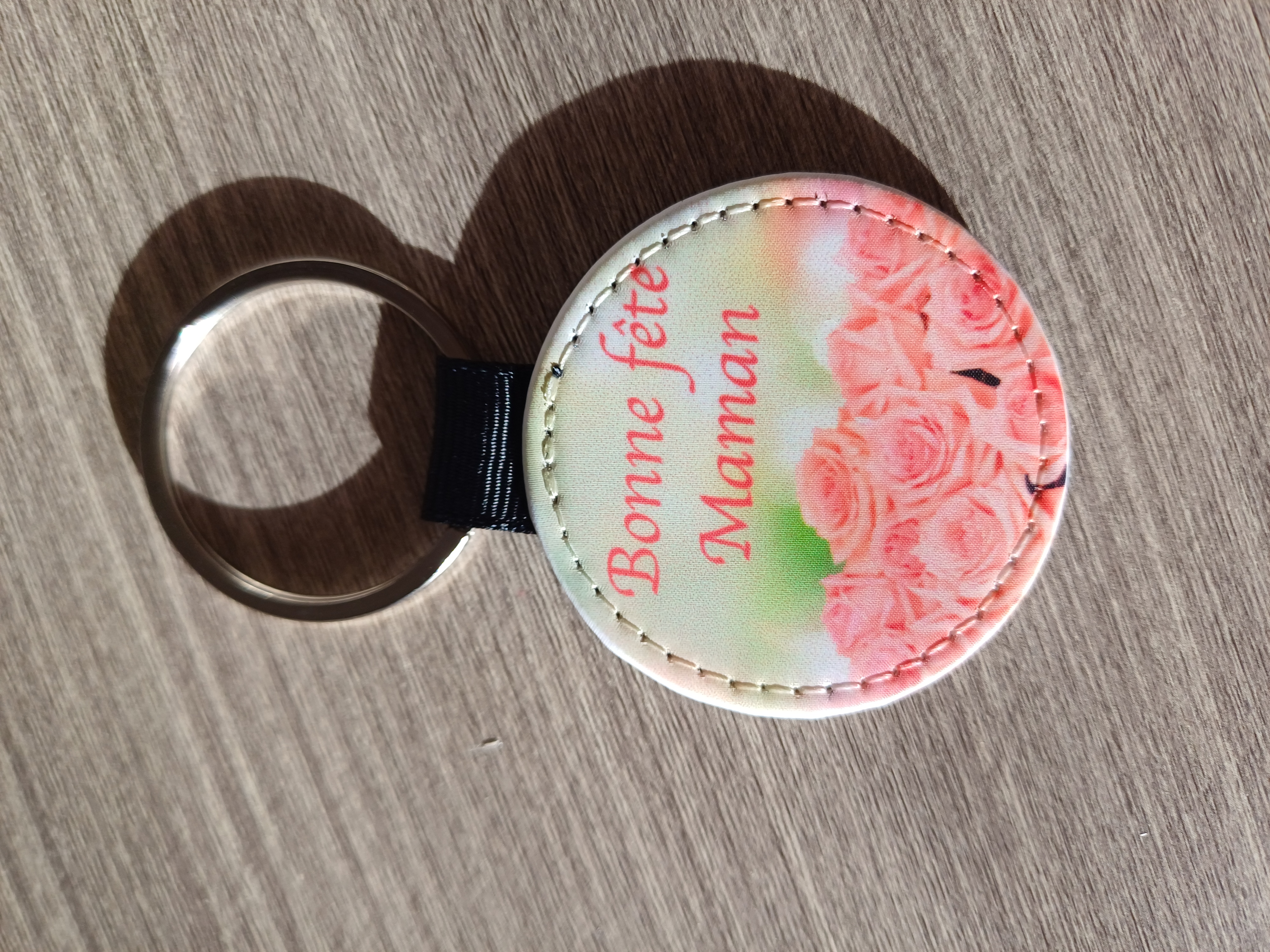 Porte-clés Bonne fête Maman (roses)