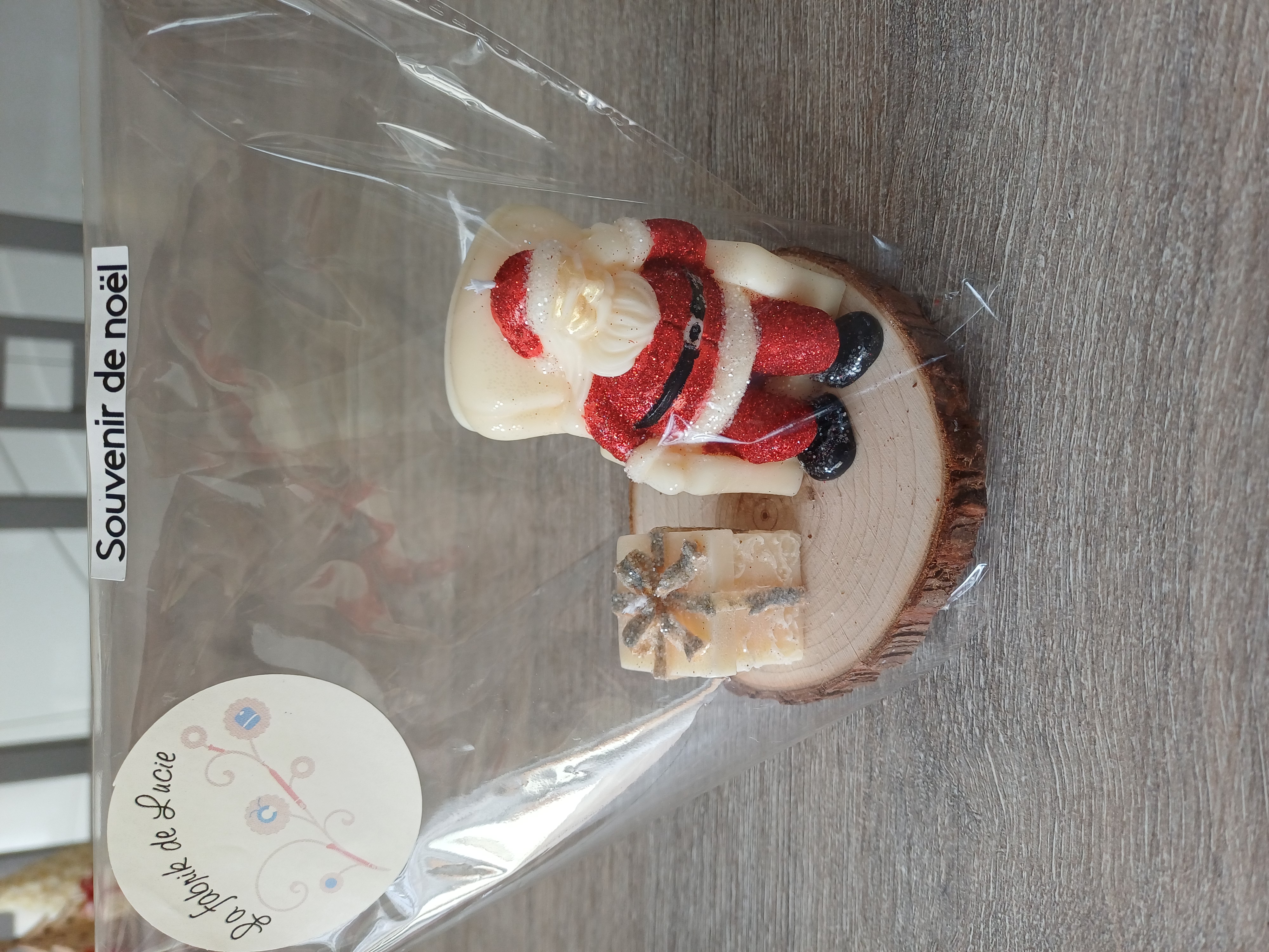 Composition de Noël Bougie "père noël"