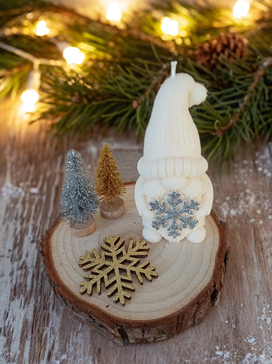 Composition de Noël Bougie "gnome"