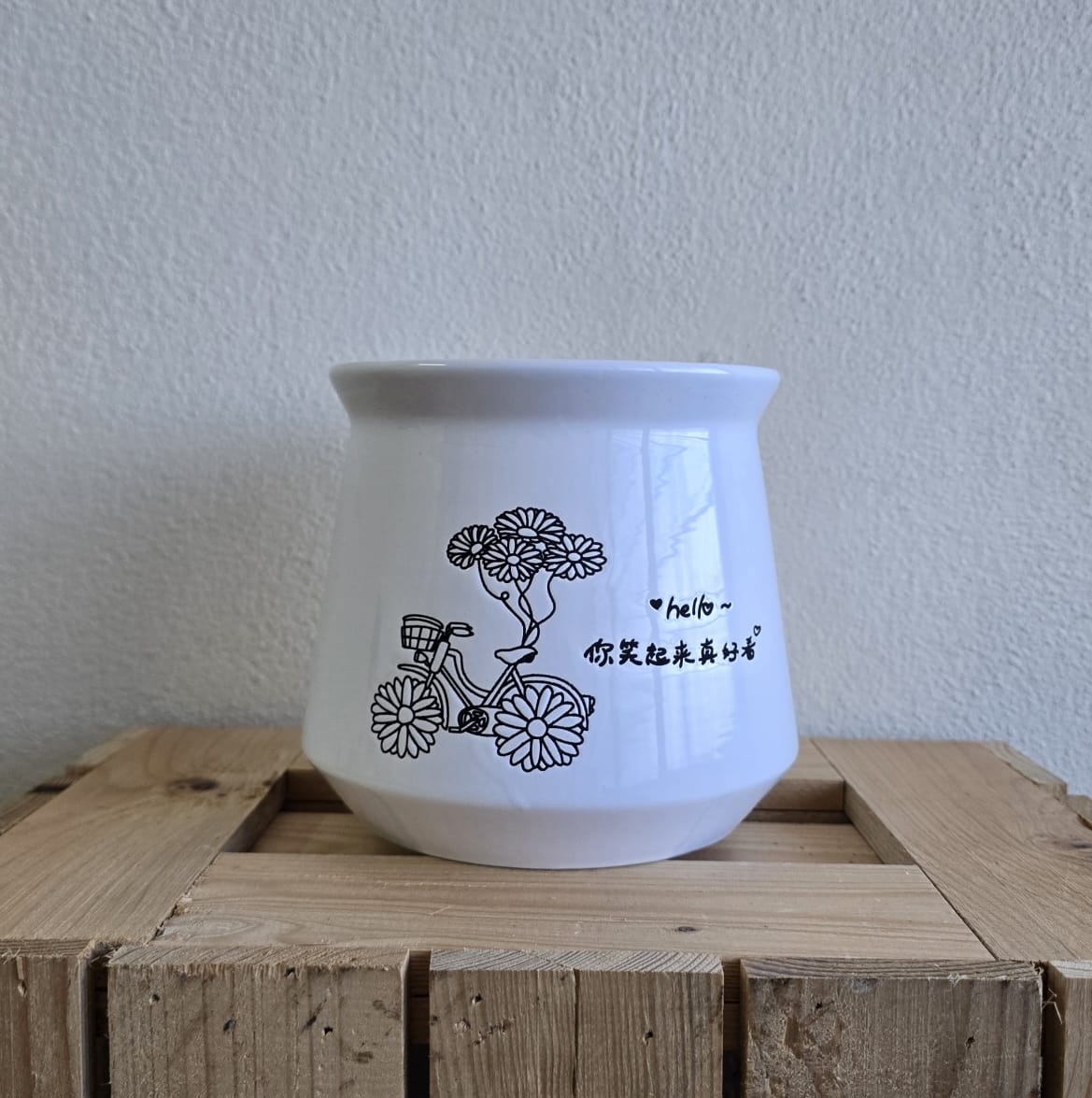 Minimalist White Ceramic Planter
