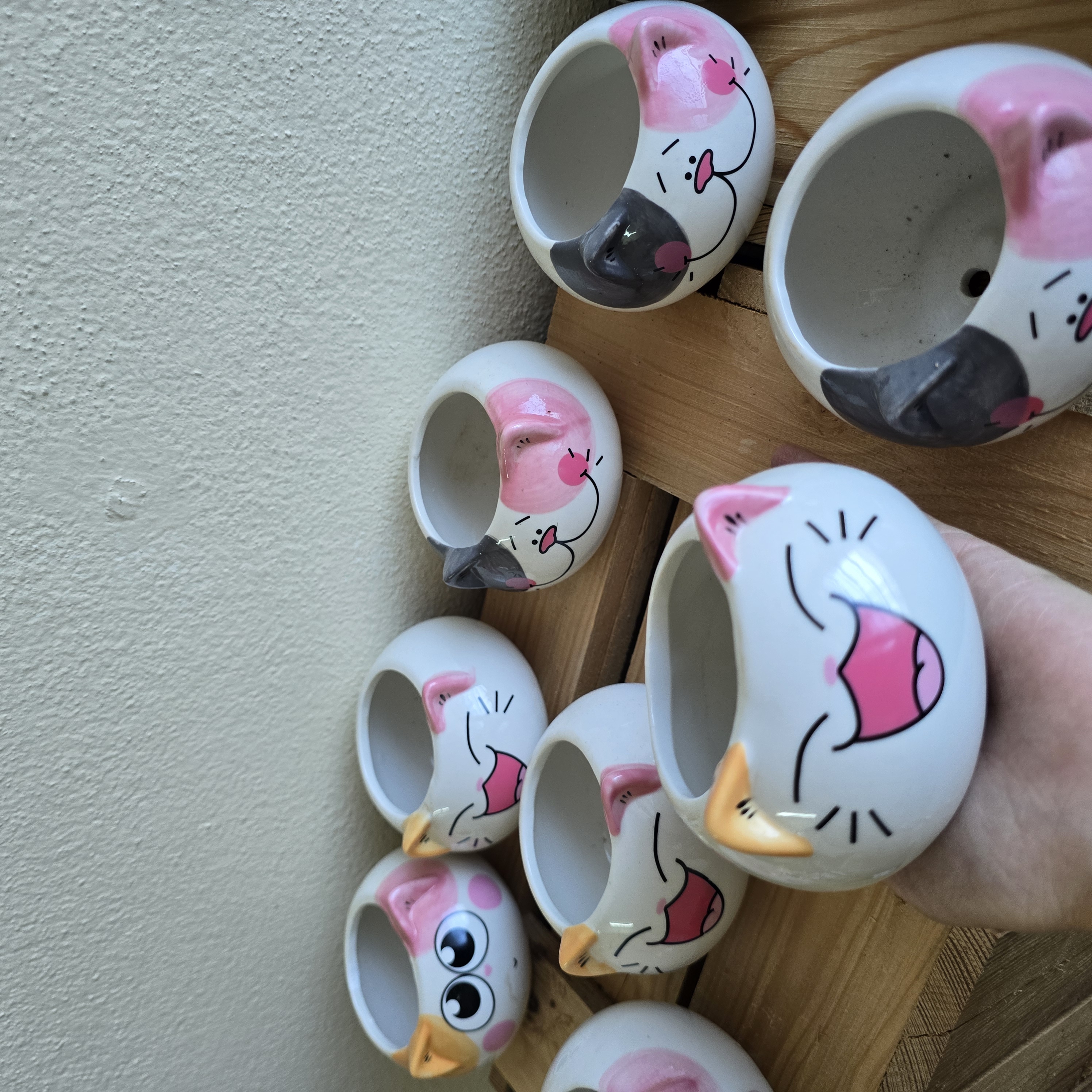 Cute Cat Ceramic Planter