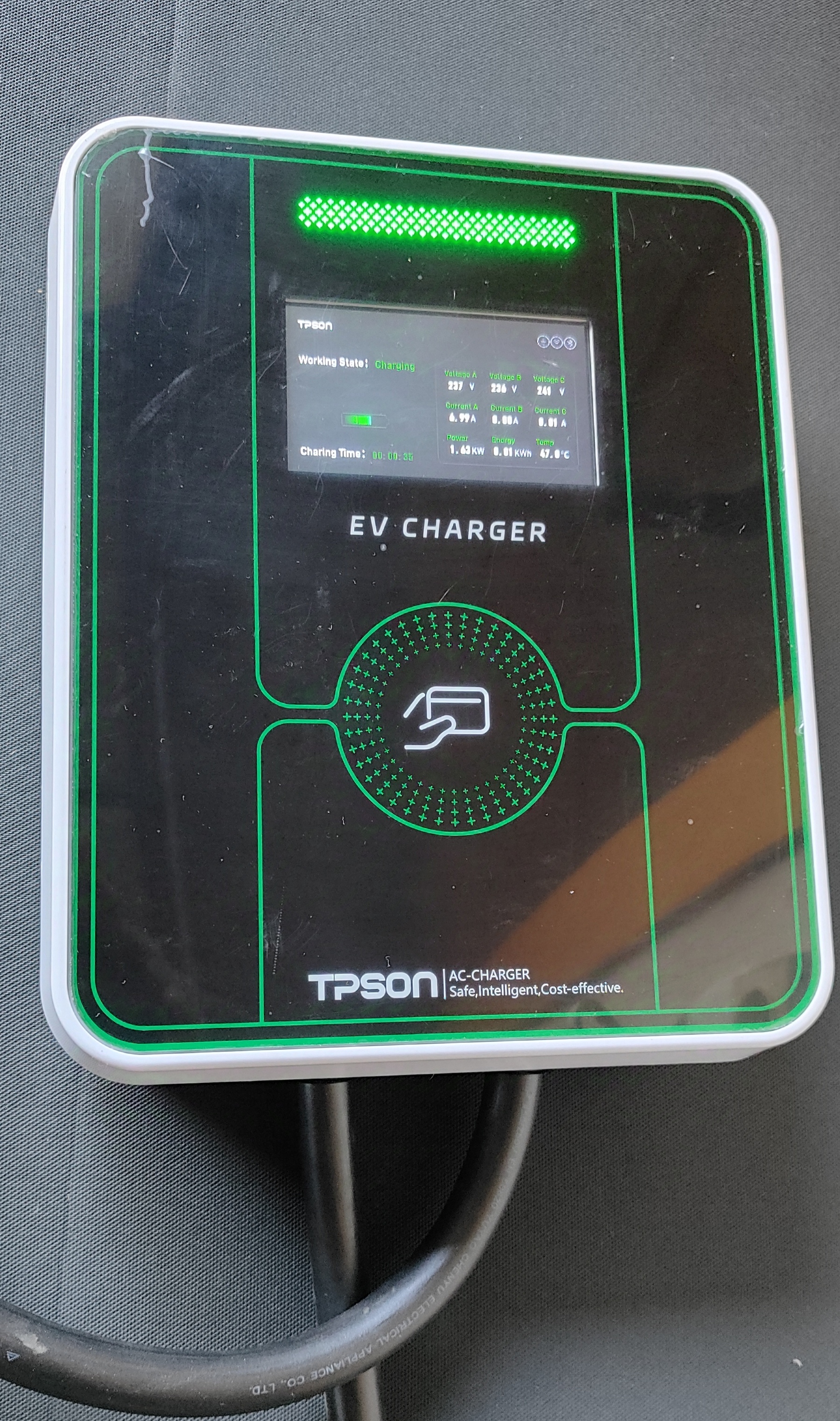 Elektromobilio įkrovimo stotelė TPSON 22kw Type 2  valdoma programėle