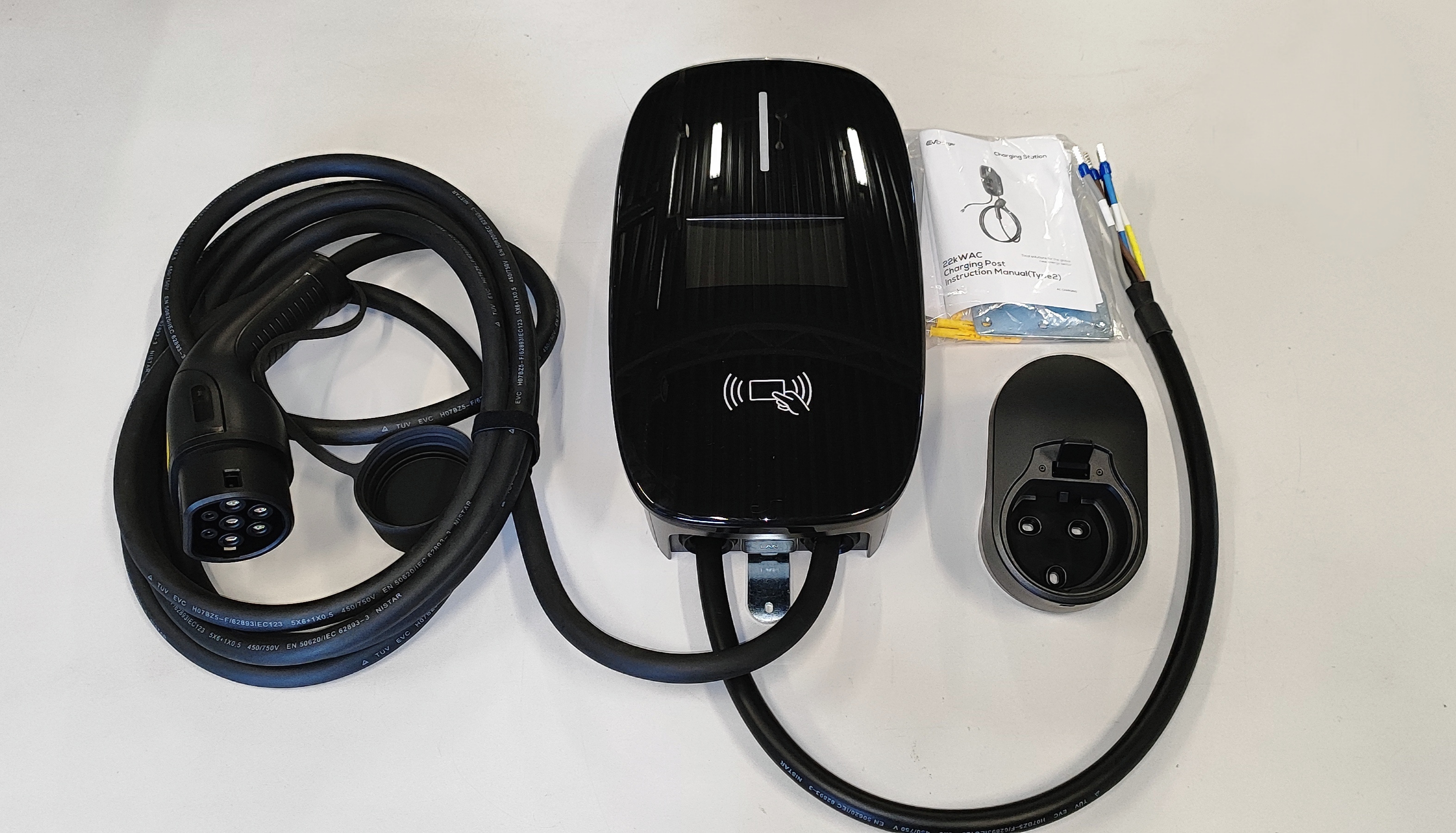 Elektromobilio įkrovimo stotelė EV Charger 22kW Type 2  valdoma programėle + ekranas