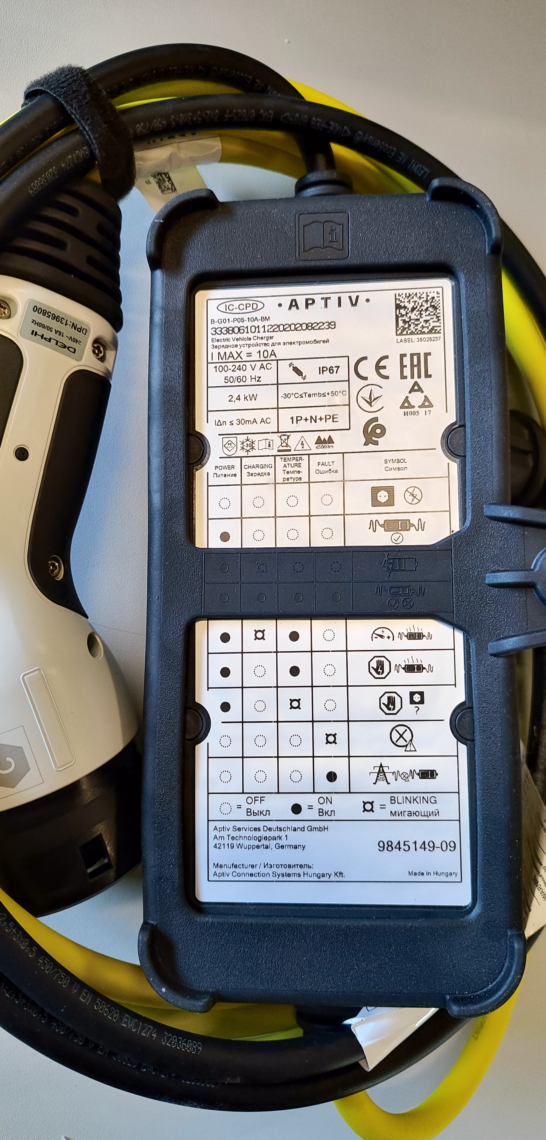 Nešiojamas įkroviklis BMW (APTIV) 10A, 2,4 kW, Type 2