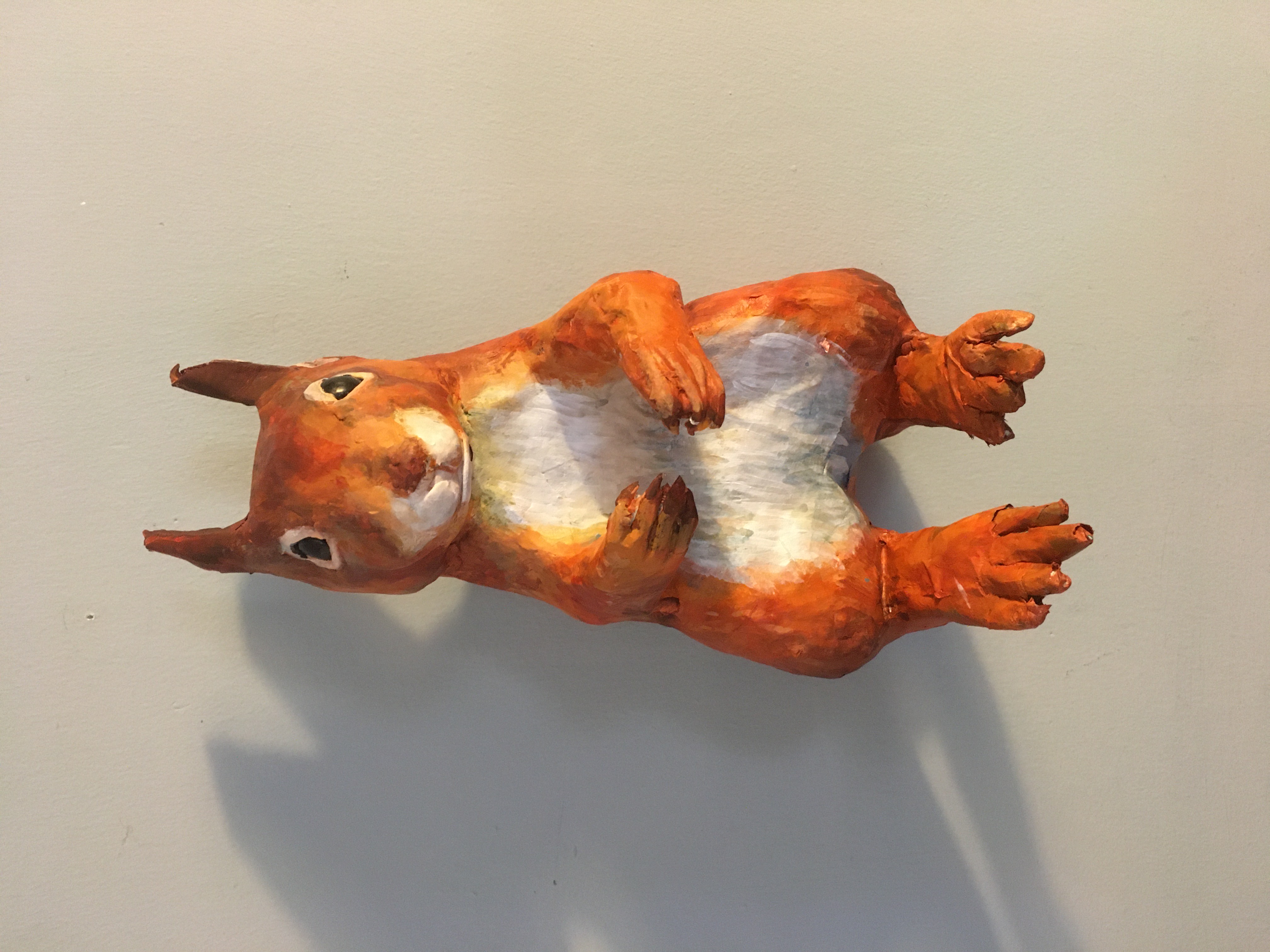 Handcrafted Paper Mache Red Squirrel 