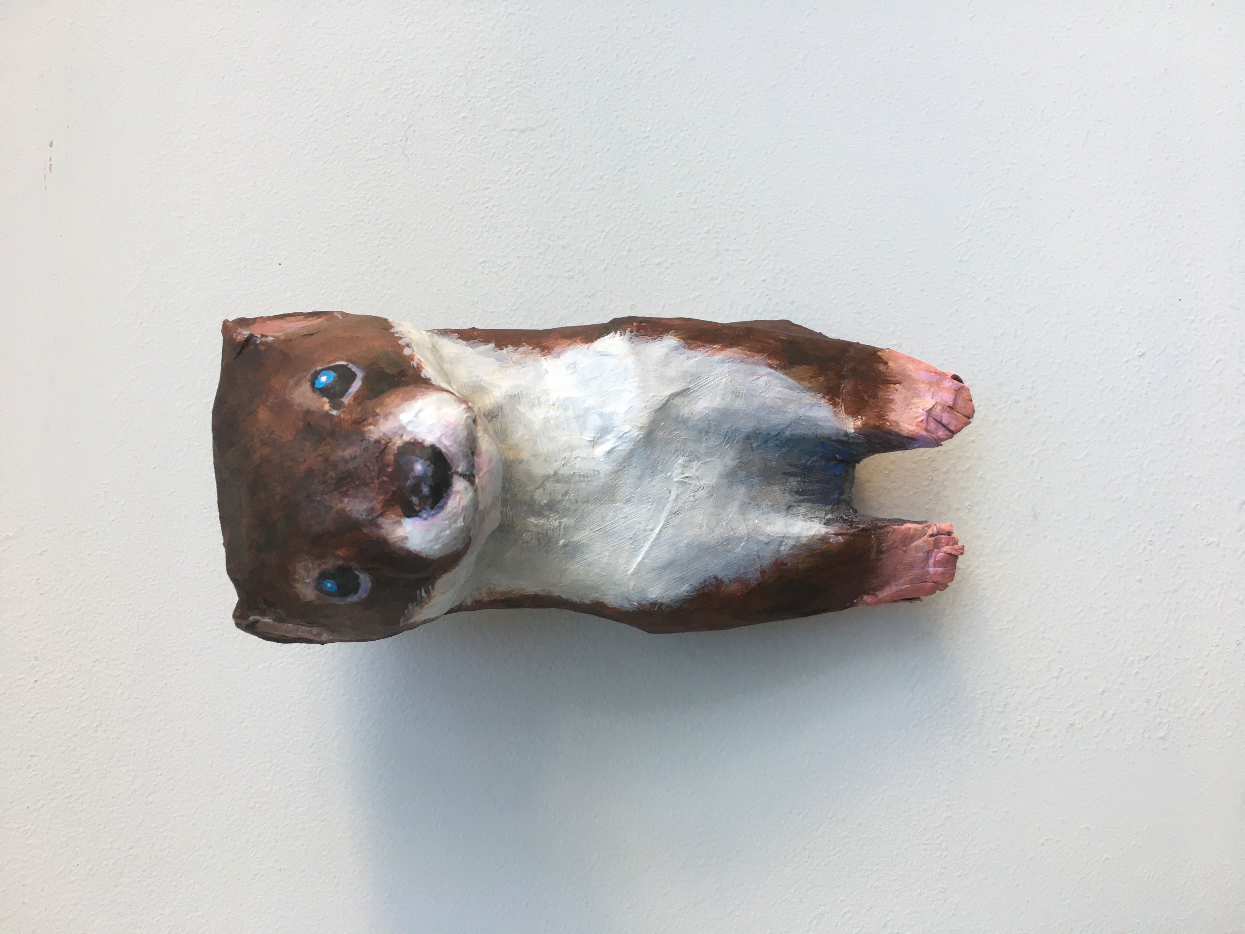 Handcrafted Paper Mache Stoat
