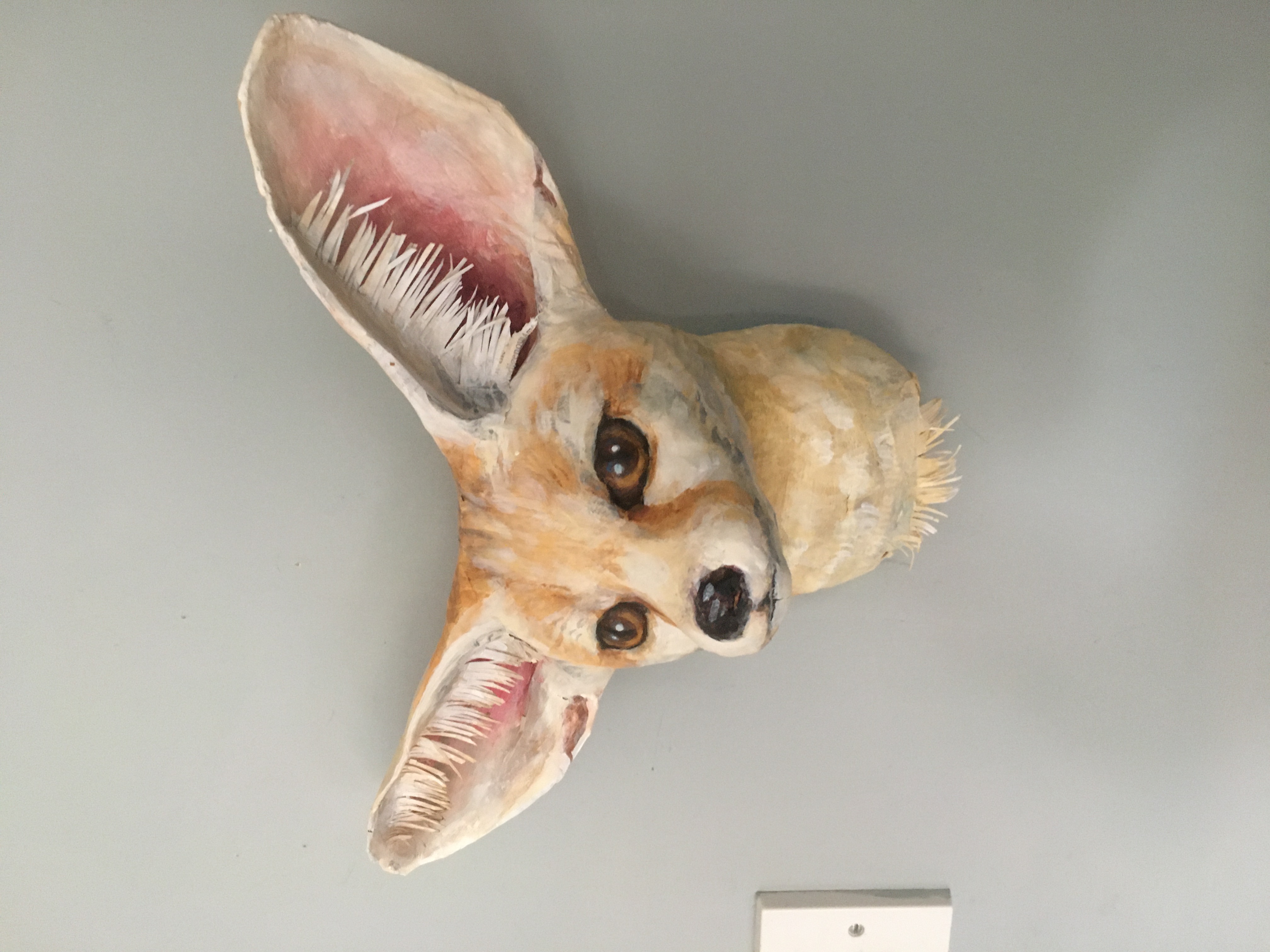 Handmade Fennec Fox Head for your wall