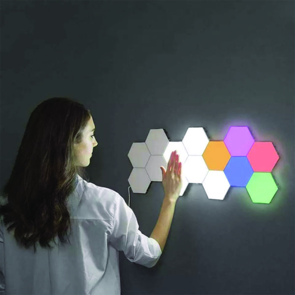 Hexagonal Honeycomb Colorful Wall Light