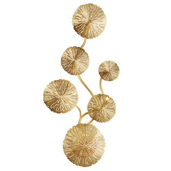 Gold Lotus Leaf Wall Lamp