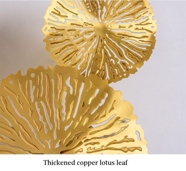 Gold Lotus Leaf Wall Lamp
