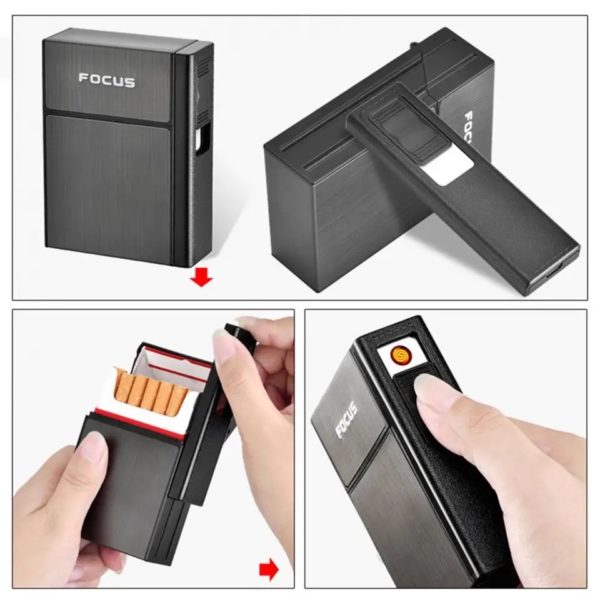 Cigarette Case with Jet Lighter