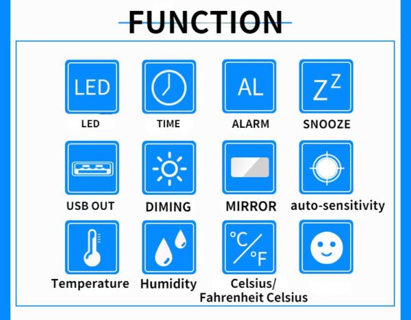 Mirror Digital Clock