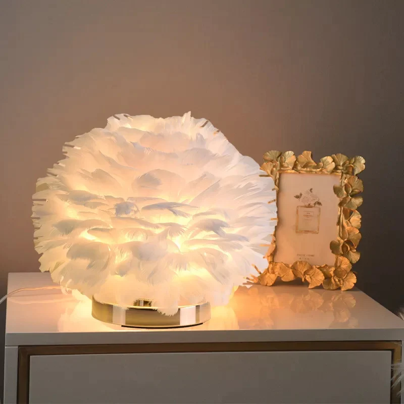 Fur Table Lamp