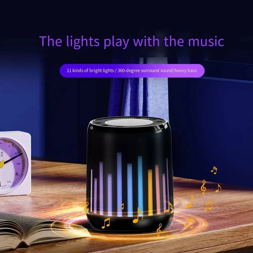 Colored Beam Bluetooth Speaker