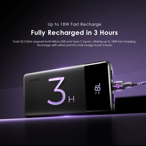 Oraimo Toast 22.5W Fast Charging 10000mAh Power Bank