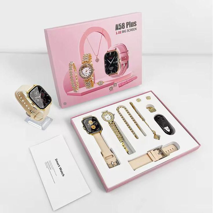 A58 Plus Smart Watch Jewelry Gift Set