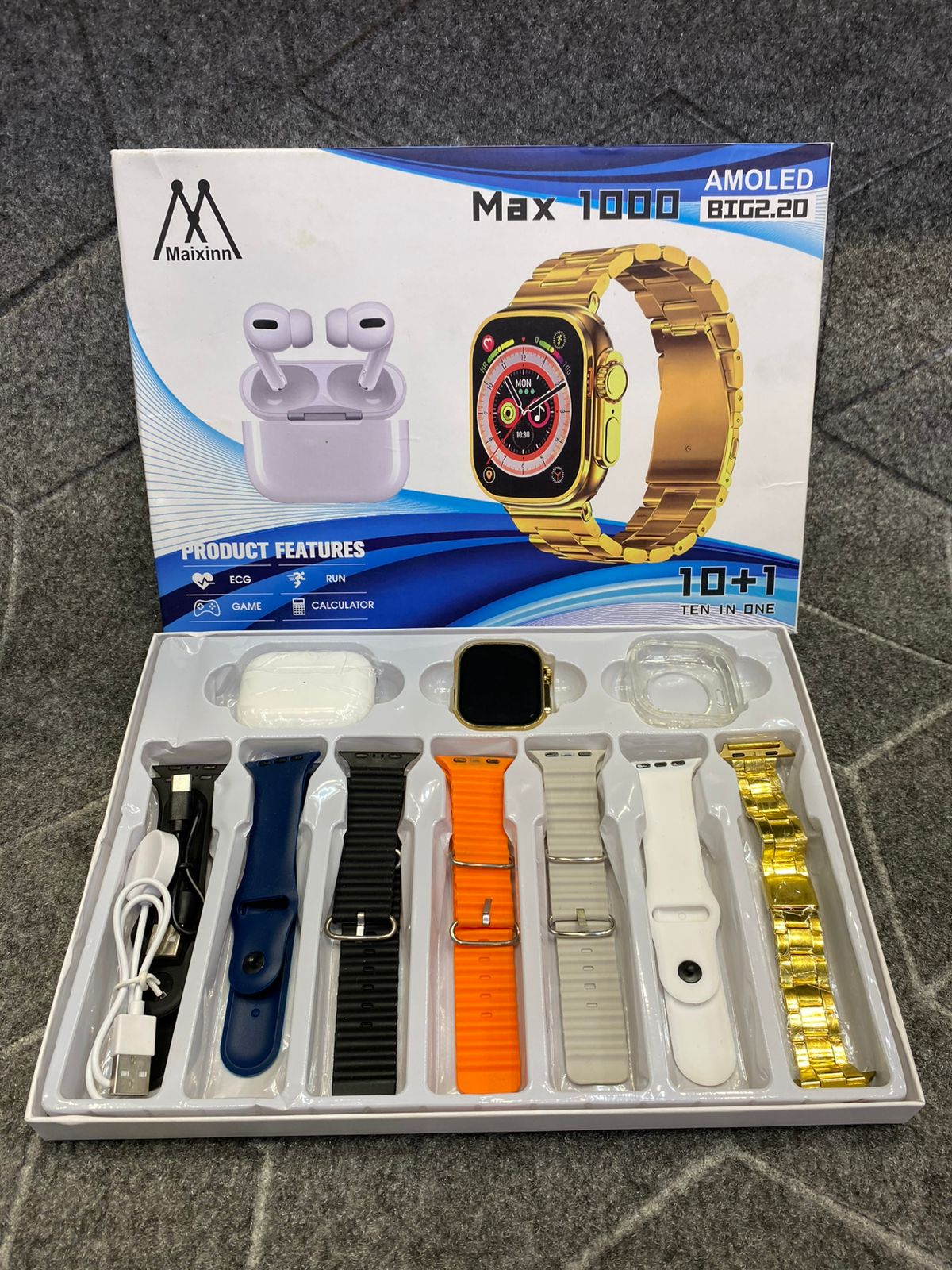 Ultra Max 1000 Smart Watch + Earpads Pro 2