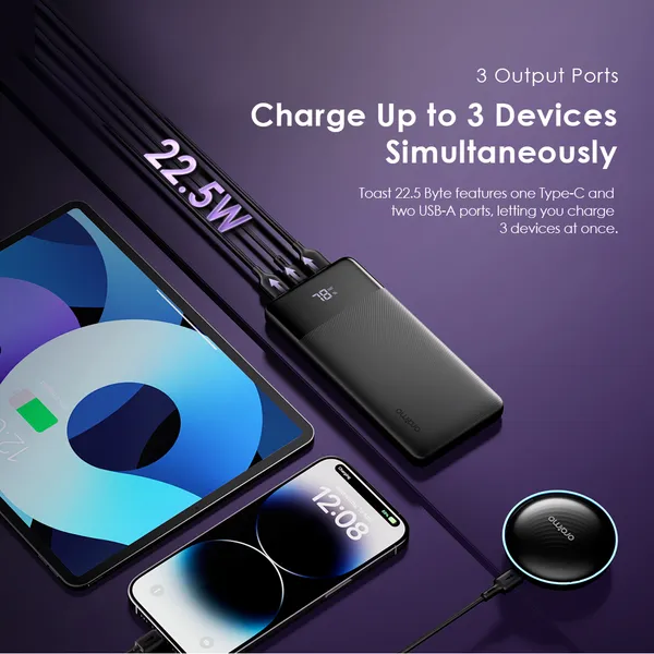 Oraimo Toast 22.5W Fast Charging 10000mAh Power Bank