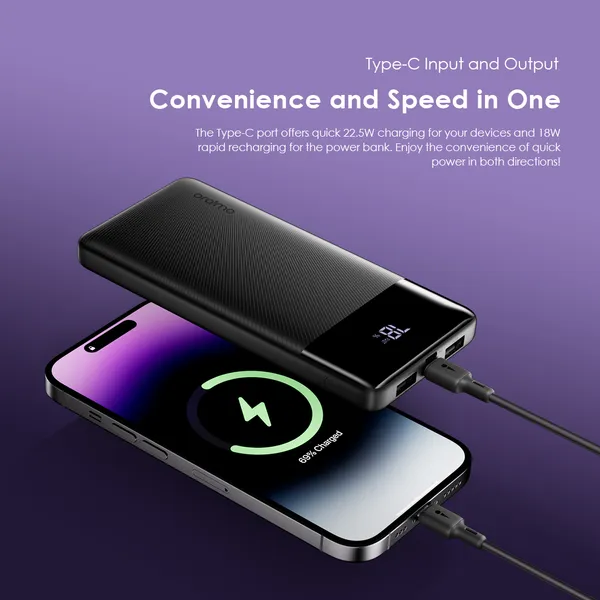 Oraimo Toast 22.5W Fast Charging 10000mAh Power Bank