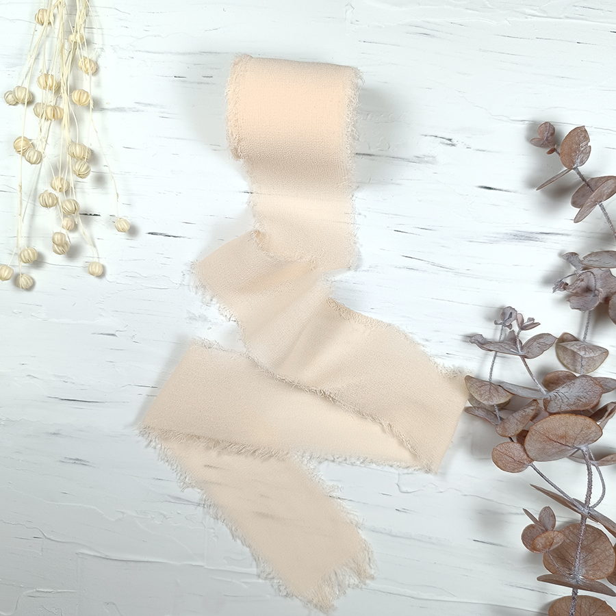 Cinta de seda CREMA