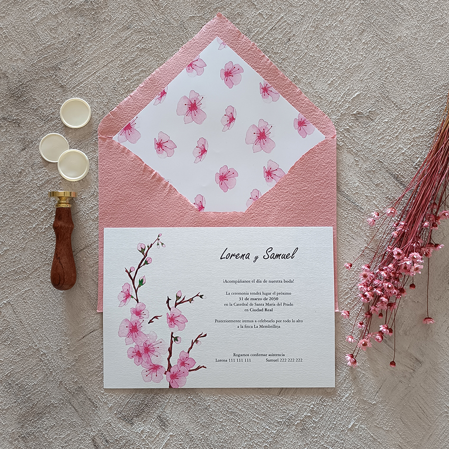 Invitación FLOR DE CEREZO PREMIUM