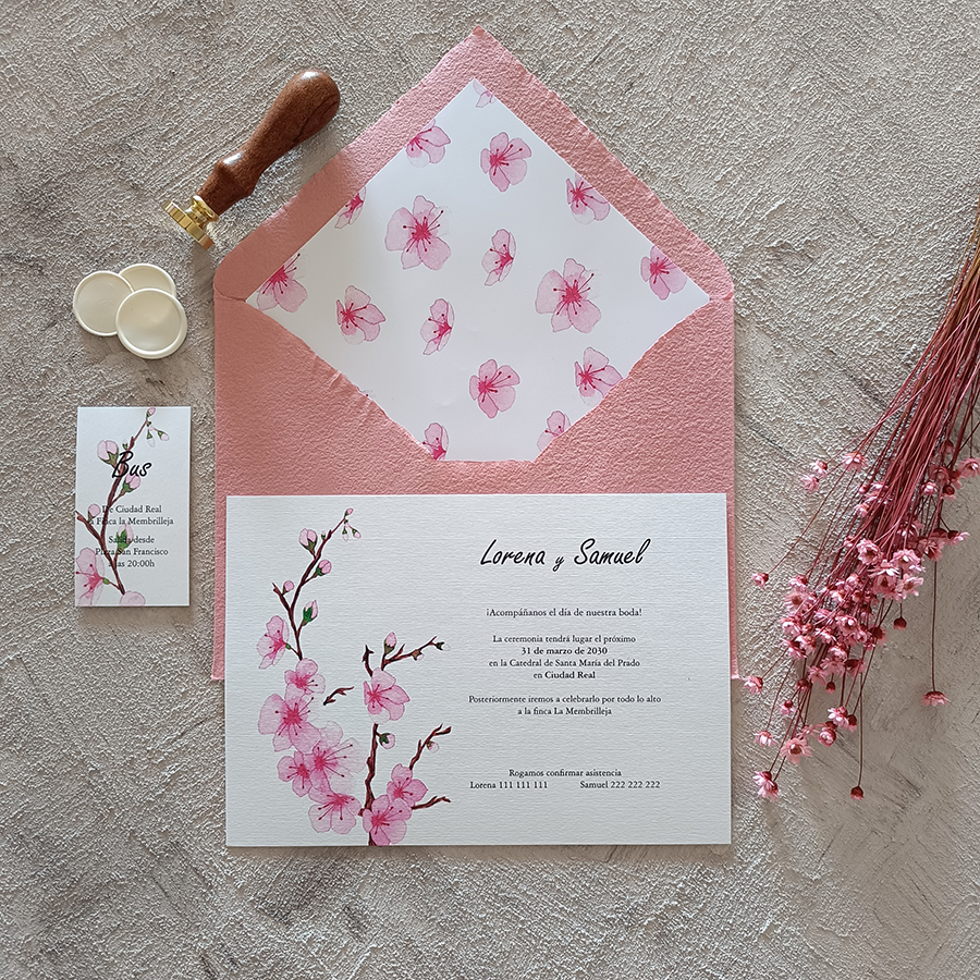 Invitación FLOR DE CEREZO PREMIUM