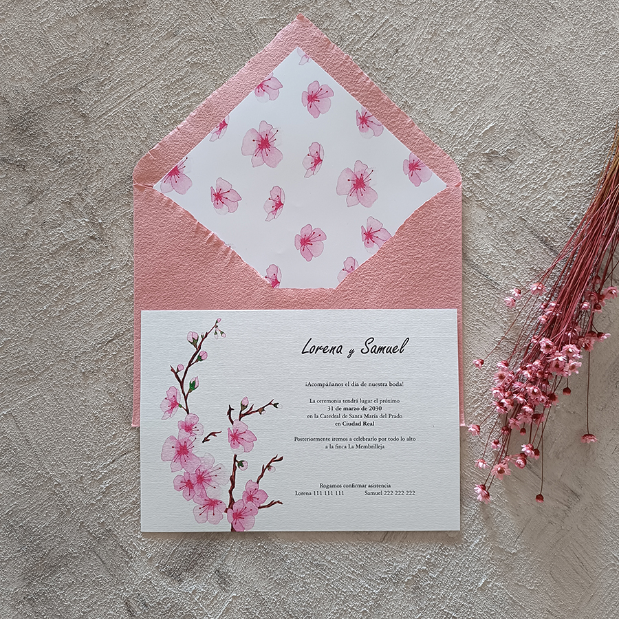 Invitación FLOR DE CEREZO PREMIUM