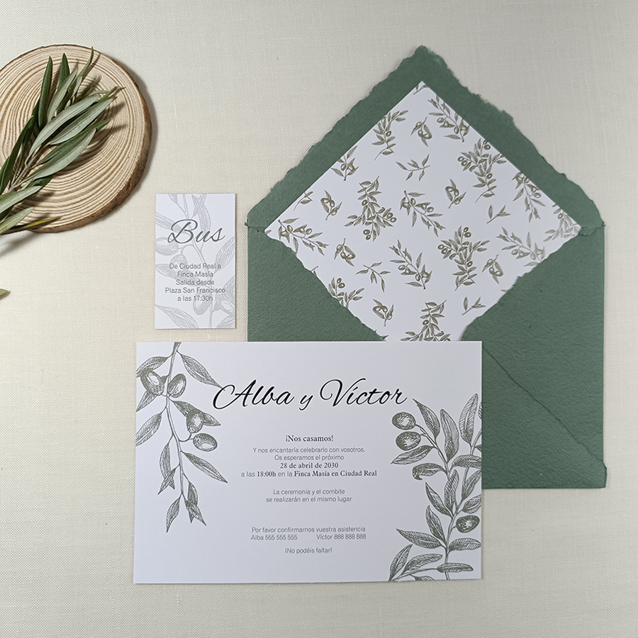 Invitación OLIVO PREMIUM