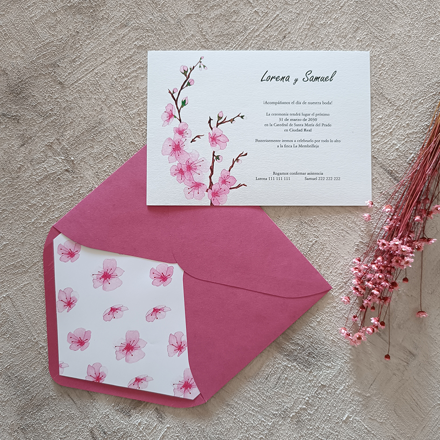 Invitación FLOR DE CEREZO BASIC