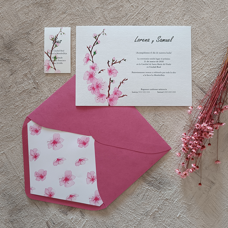 Invitación FLOR DE CEREZO BASIC