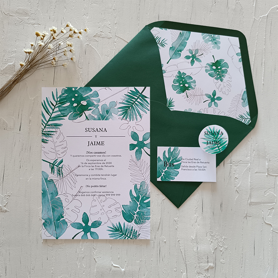 Invitación TROPICAL BASIC