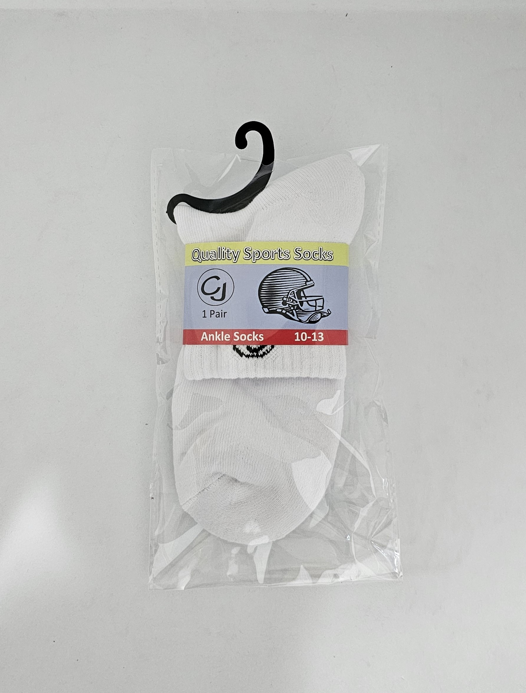 White Men Ankle Socks 10-13 