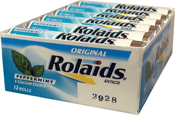 Rolaids Original Peppermint Antacid Rolls