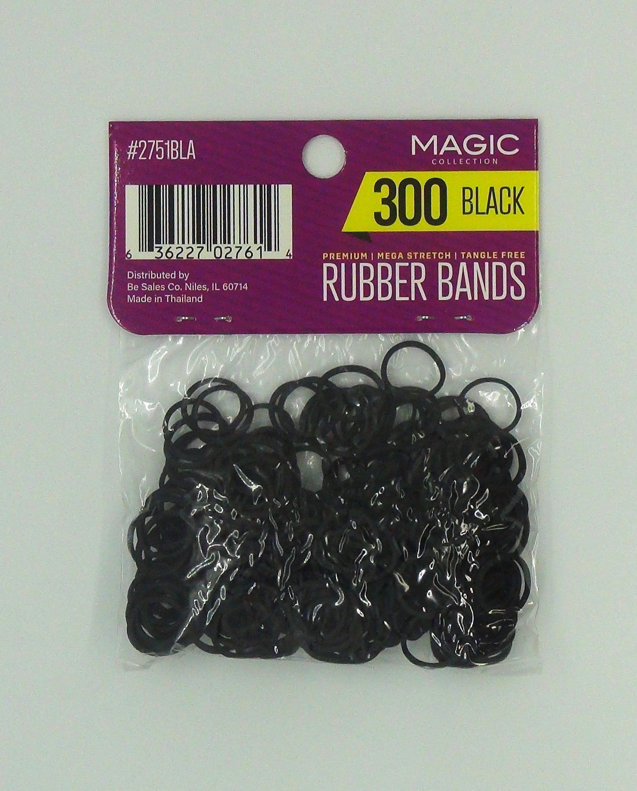 Black Rubber Bands (Pack of 300)