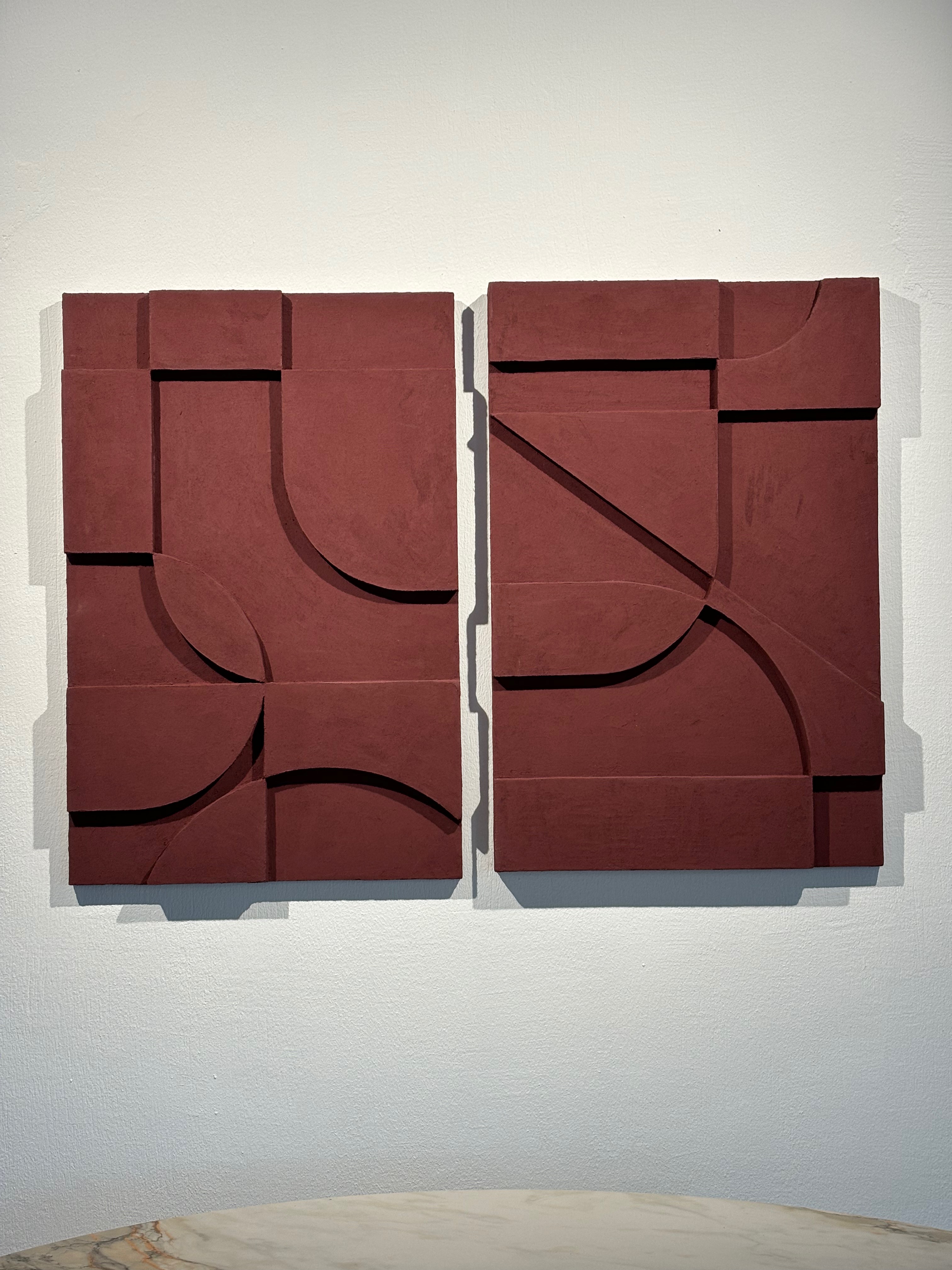 SHAPES COLLECTED no1  BURGUNDY