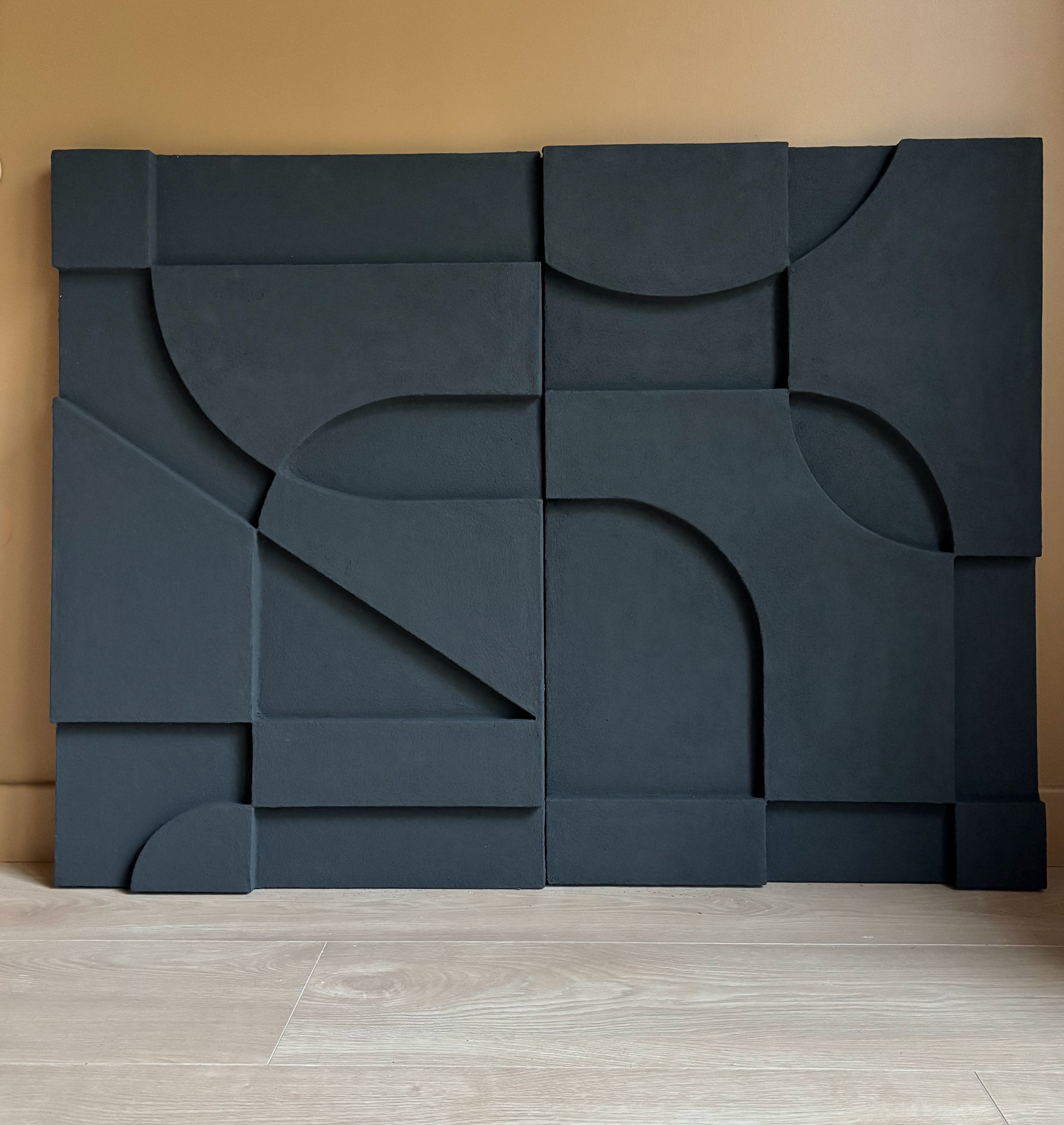 SHAPES COLLECTED no2, DIPTYCH I CHARCOAL