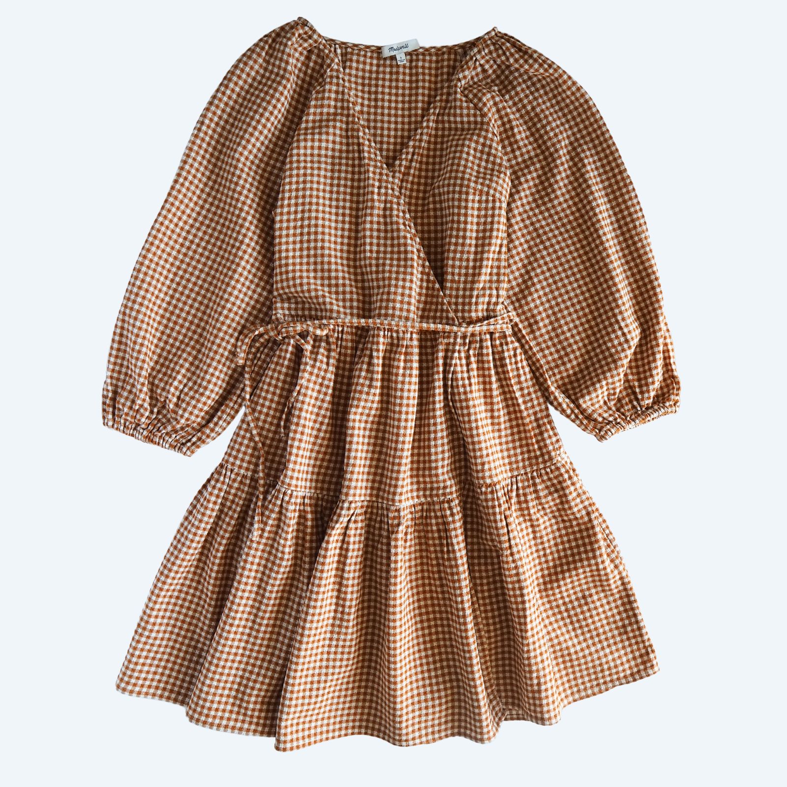 Sukienka w kratę Madewell Bawełna