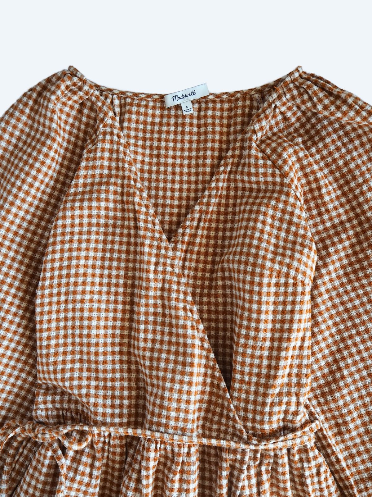 Sukienka w kratę Madewell Bawełna