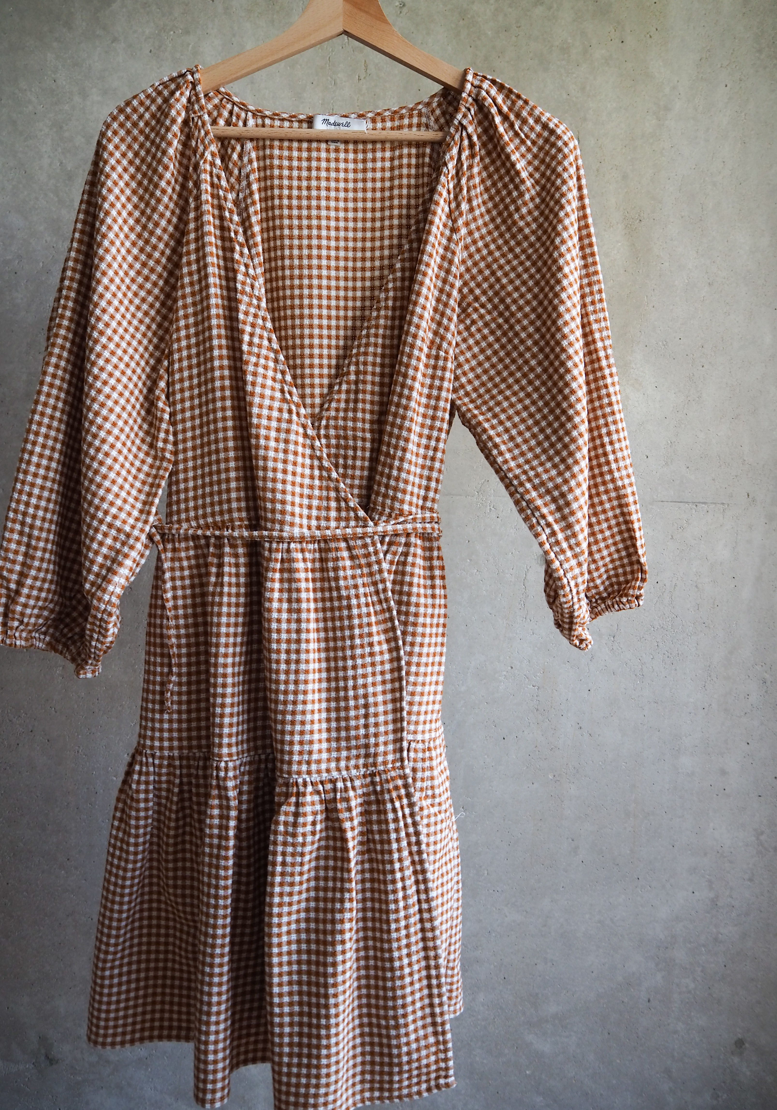 Sukienka w kratę Madewell Bawełna