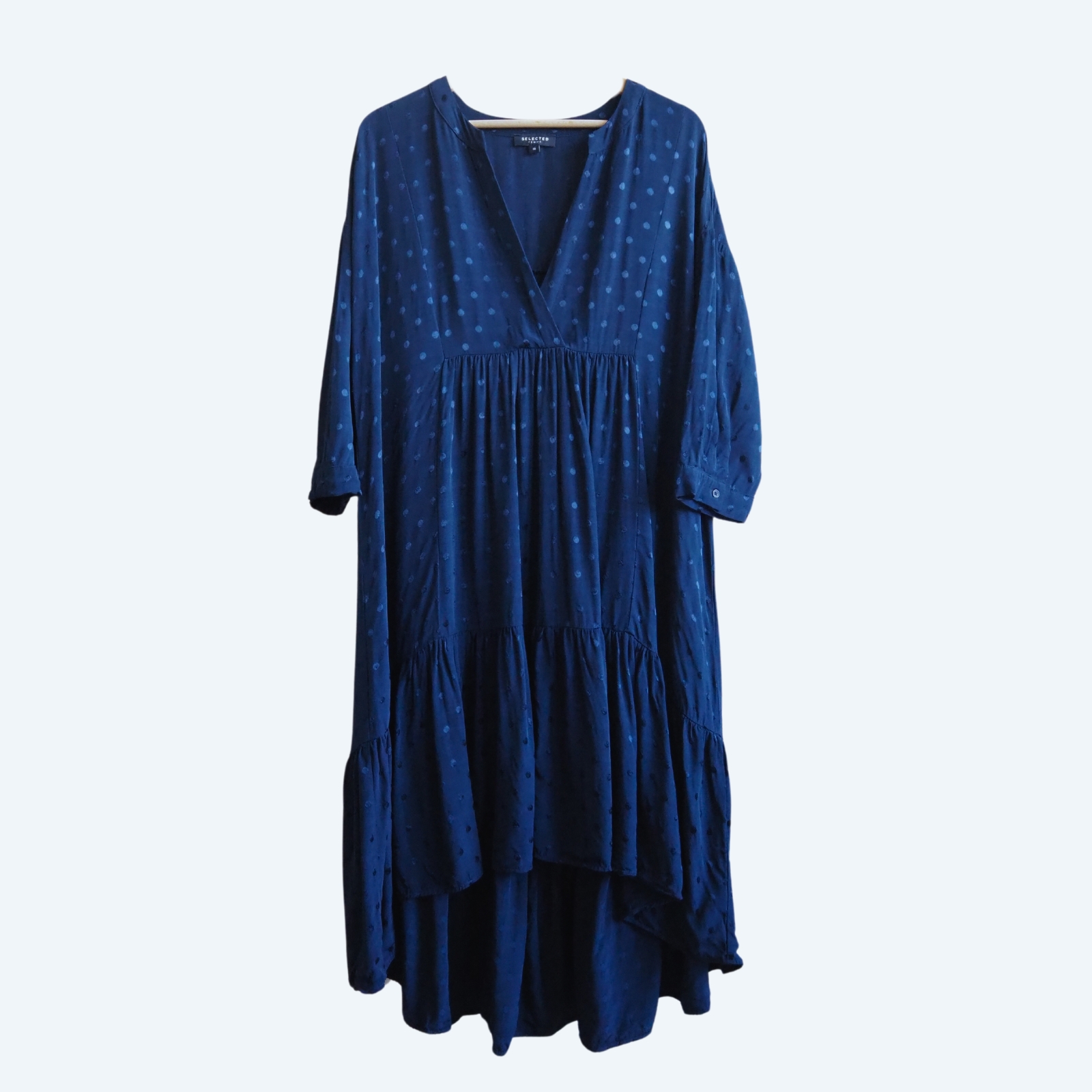 Sukienka w kropki oversize Selected Femme Wiskoza Lyocell