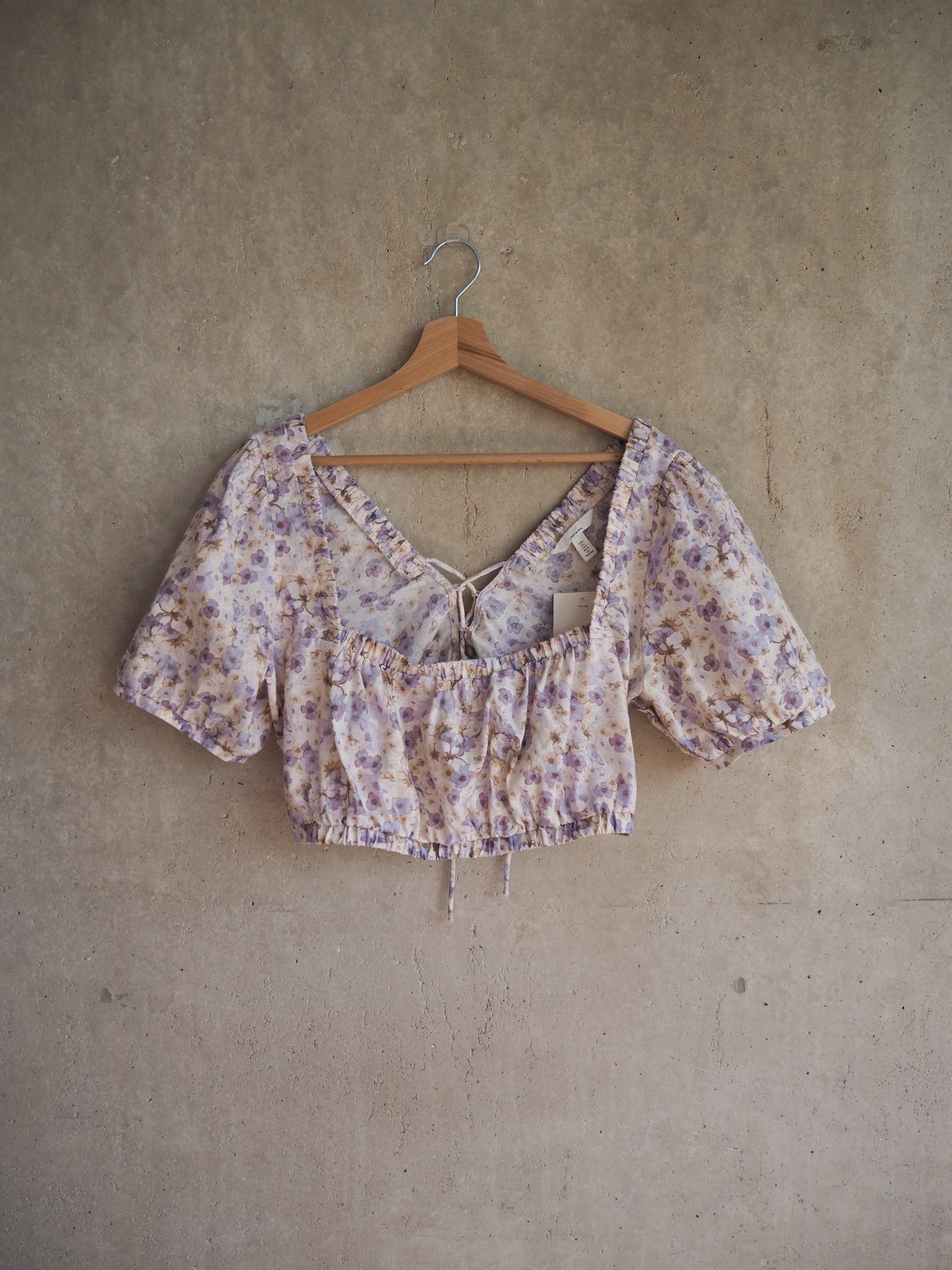 Top w kwiaty H&M Len Bawełna